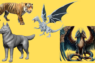 3d animal model 3d dog model 3d dragon model dinosaur model 3d pet stl file