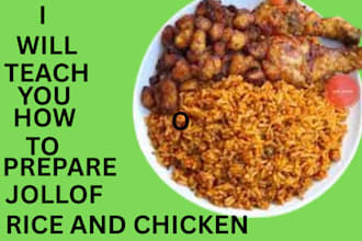 prepare jollof rice and chicken