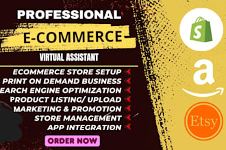 be your ecommerce virtual assistant for etsy, amazon or shopify