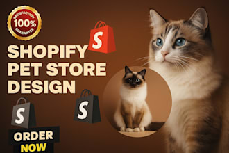 design a professional and high converting shopify pet store