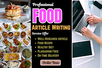 create engaging food articles and recipes for your blog or website
