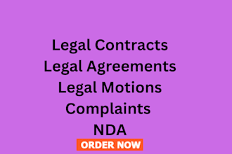 write custom contracts, legal agreements, ndas, and policies