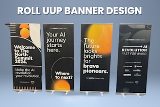 design retractable rollup banner