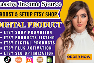 boost digital product traffic on etsy SEO listing, organic etsy shop promotion