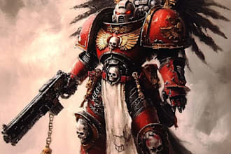 desing a fantasy or warhammer 40k character for anything