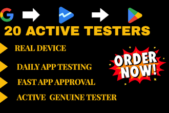 provide 12 or 20 tester real tester for goggle play closed testing with review