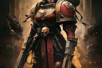 make epic high quality warhammer 40k characters for you