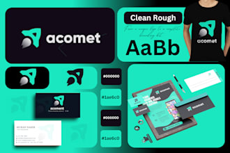 design professional logo, business card, letterhead and branding kit