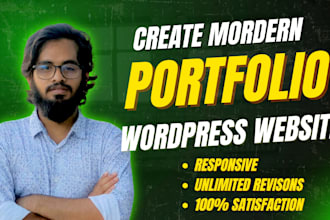 design wordpress portfolio website, business website