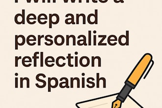 write a deep and personalized reflection in spanish