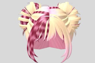 make your roblox ugc hair, 3d model, roblox assets, accessories