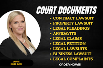 be your civil lawyer in property, business, employment and contract lawsuits