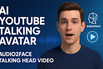 do eye catching ai youtube talking avatar, audio2face talking head video avatar