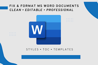 format word document, fix formatting and convert PDF to word