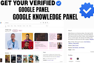 create a standard google knowledge panel for personal induvial company