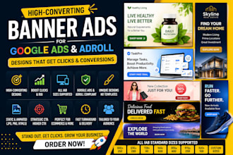 design stunning google ads or adroll ads