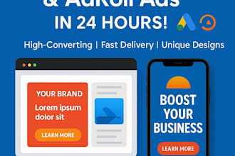 design stunning google ads or adroll ads