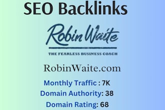 do link insertion on high DR website robinwaite,com