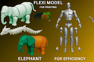 3d flexi model articulated model stl file 3d bjd 3d doll toy pet 3d flexi