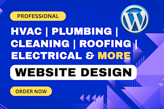 design websites for hvac, plumbing, roofing, electrical, flooring, and cleaning