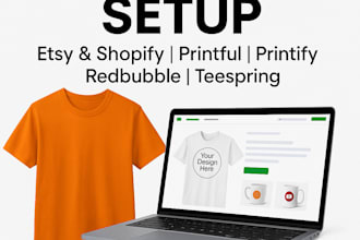 etsy shopify pod store with teespring printful printify gelato redbubble pod