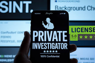 be your private investigator, intelligence analyst, USA UK global, osint