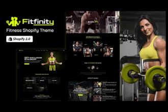 design a professional gym or fitness website on shopify