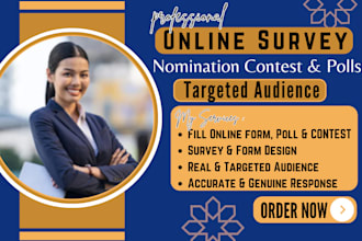 get responses for online survey poll, nomination contest or nomination poll