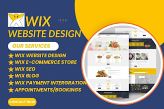 build wix website, design or redesign wix website, wix landing page