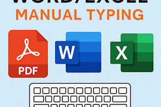 convert or retype PDF to word or excel manually