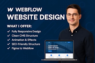 develop, design or redesign, fix or update webflow website, figma to webflow