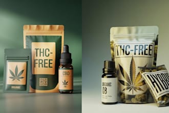 create unique weed pouch, mylar bag and cbd product label