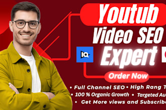 be your youtube SEO expert to rank videos organically