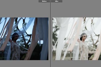 retouch wedding skin tone with film look