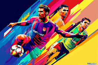 draw wpap pop art sport potrait