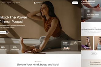 build yoga website fitness trainer, nutritionist, diet planning website