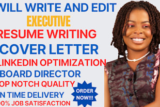 professionally write senior, executive, ceo, c suite board director resumes