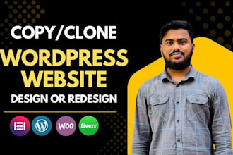 design redesign copy clone wordpress website using elementor pro