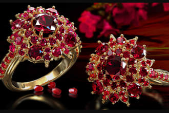 jewelry rendering pendant ring 3d ring design character design 3d jewelry ring