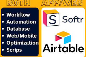 expert softr webapp, softr io, airtable database, client portal, job board