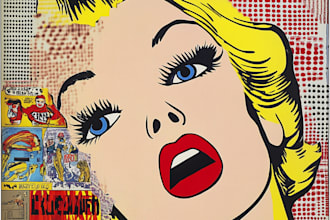 draw a retro pop art roy lichtenstein style