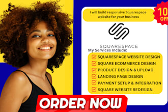 design squarespace website redesign square website build square online store SEO