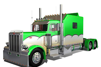 build a photorealistic 3d truck model for 3d printing realistic truck in blender