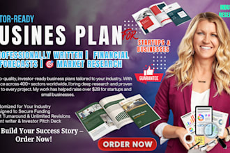 write a business plan with a financial plan for startups, business plan writer