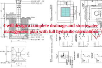 create a stormwater management and drainage design with full calculations