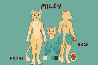 draw furry reference sheet, fursona, oc, anthro, fursuit, furry art