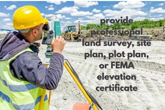 provide land survey, site plan, plot plan, or fema elevation certificate