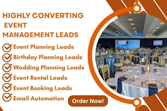 generate converting event planning wedding planning holiday leads event website