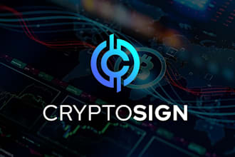 design creative high tech, crypto security and technology logo