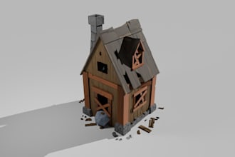 create stylized low poly 3d models for mobile games